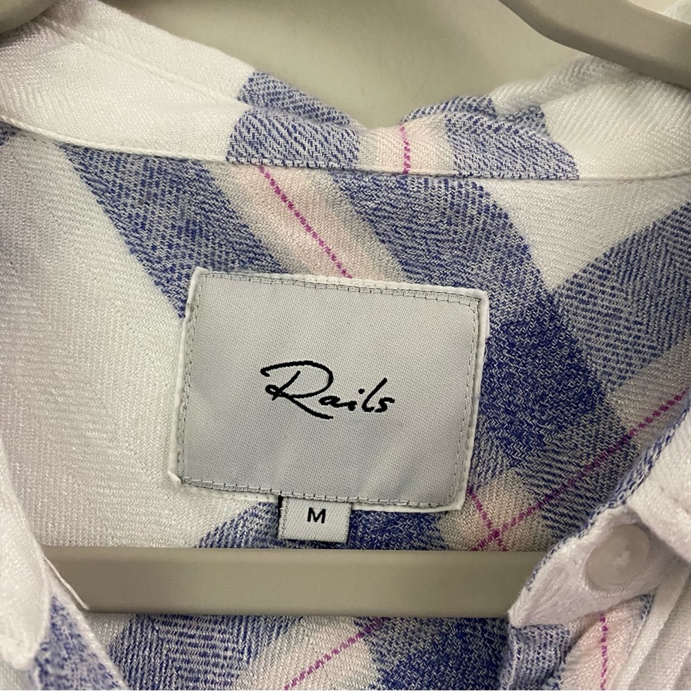 Rails Hunter Flannel Long Sleeve Button Down Whit… - image 6